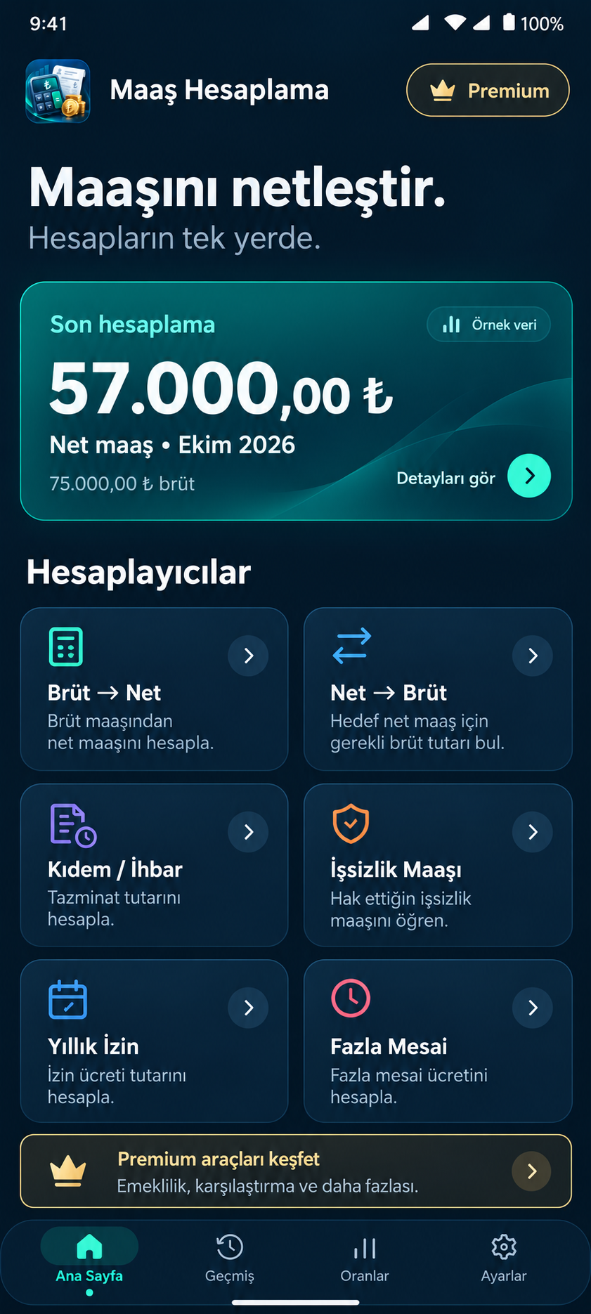 Ana sayfa tasarım örneği