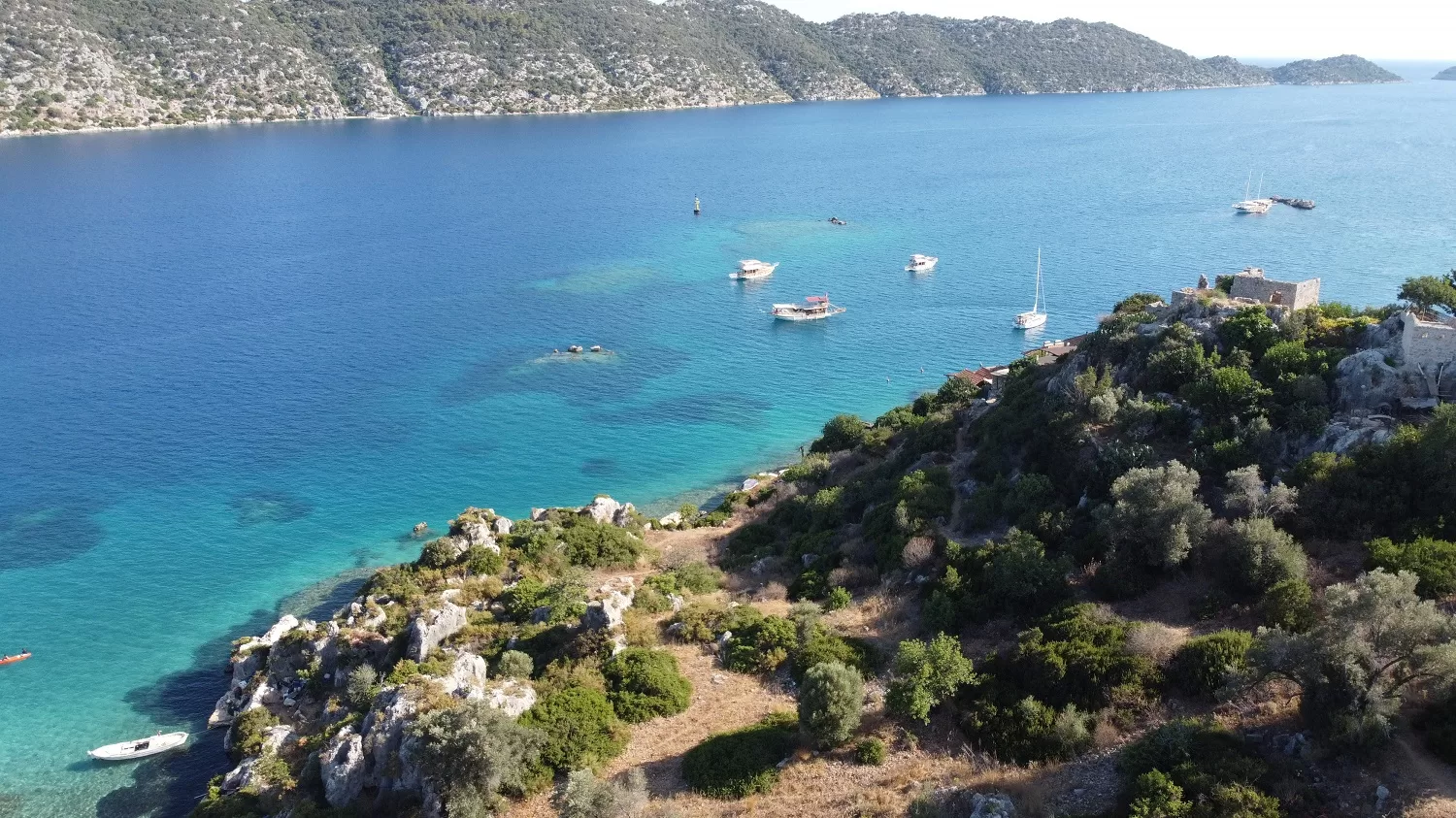 kekova kaleköy manzarası